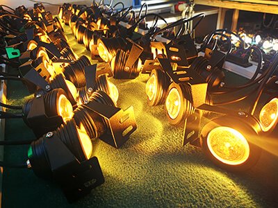 Narrow beam garden spotlight production